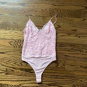 Express Allover Lace Thong Bodysuit